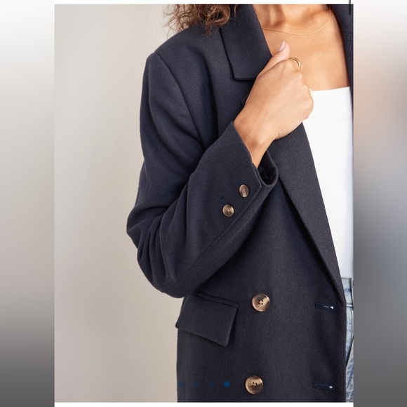 ❌SOLD NWT Double-Breasted Textured Blazer - Picture 4 of 8